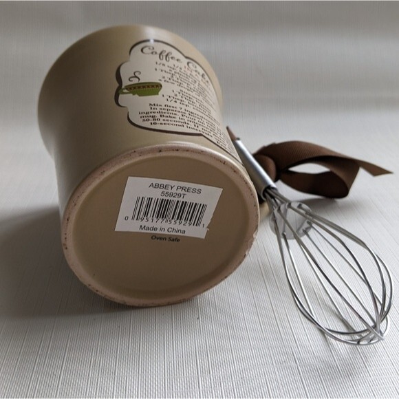 Java Blessed Day Ceramic Coffee / Tea / Cake Cup Mug & Whisk Beige - Picture 5 of 5